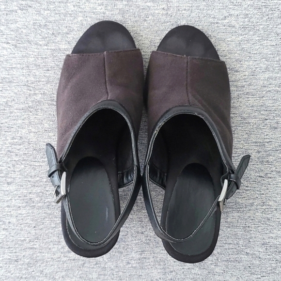 ⭐️3/ $30⭐️ A2 by Aerosoles Women's Black Open Toe Sling Back Shoes Size 5.5 - Picture 2 of 12